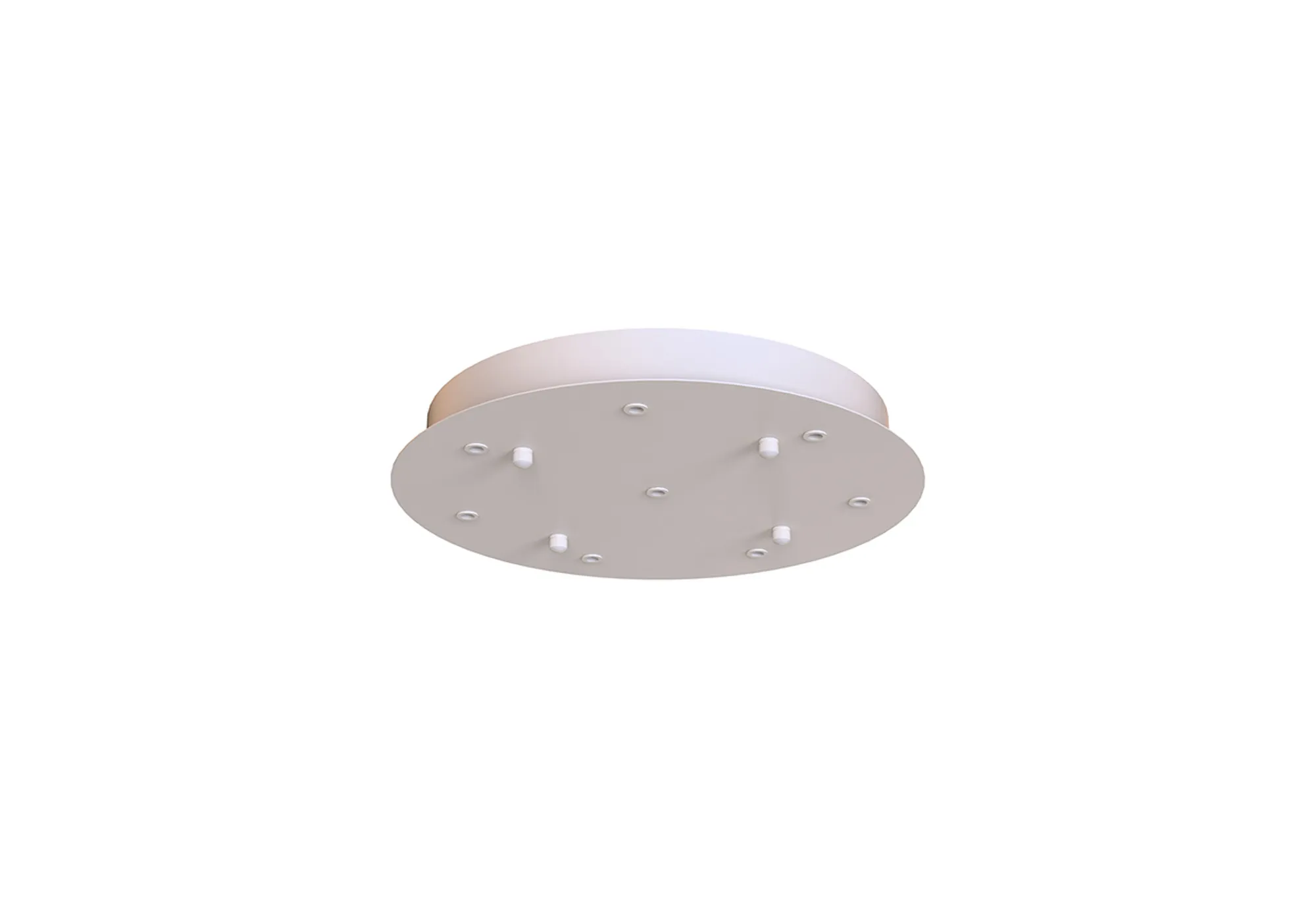 M9366  Modular 40cm Round 8 DC Plug Canopy/Ceiling Rose Kit (FRAME ONLY) (Excluding Driver), White